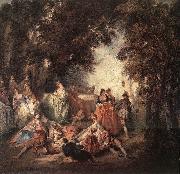 Nicolas Lancret Company in Park oil painting reproduction